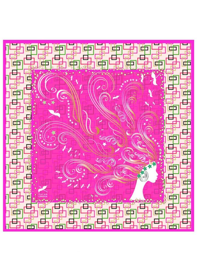 Lady Of Passion Pink square scarf
