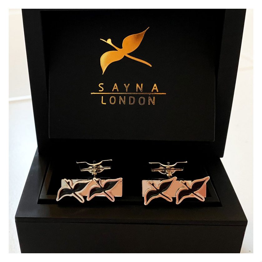 silver cufflinks for men Sayna london migration collection