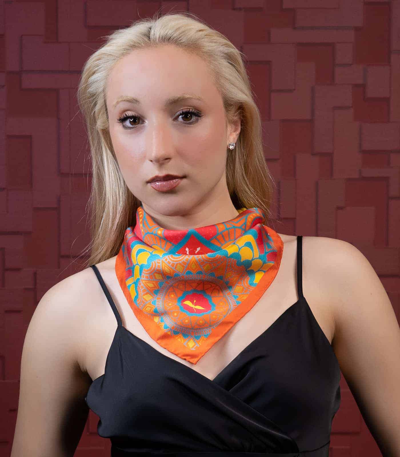 luxury silk scarves SAYNA LONDON