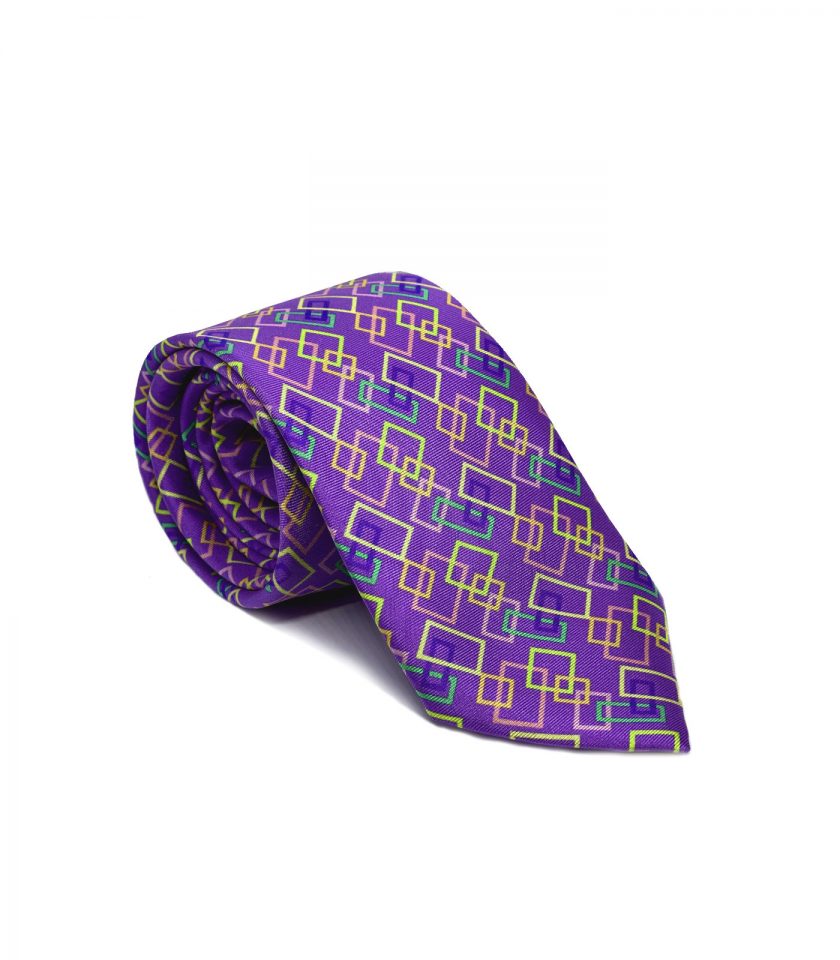 Purple Silk Tie for men